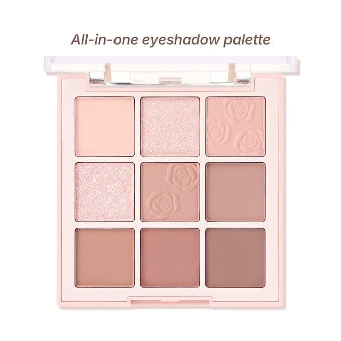 dasique Shadow Palette #27 Rose Milk Tea l 9 Pigmented Eyeshadows Blendable Natural Look l Korean Makeup l Eye shadow palette l Long Lasting Naturing Looking