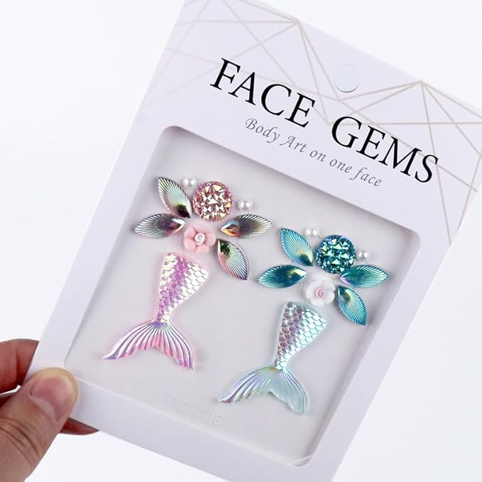 Facial Jewels Stickers, Makeup Accessories, Reusable Rhinestone Gems for Face Decoration, Stage Makeup, Party Glam (Face Gems(026))