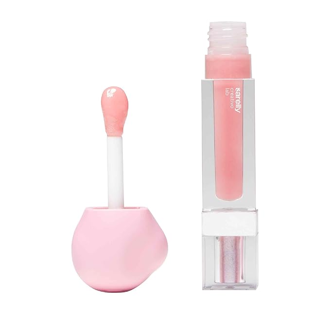 SARELLY, Lip Gloss + Shimmer, Lychee Mojito & Dazzling Flakes, Makeup, Vegan Lip Shine, Sarelly Creative Lab