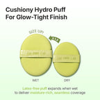 THE TOOL LAB Aqua Fitting Duo, Makeup Set with Flat Foundation Brush and Liquid Foundation Puff, Portable Case with 1.1" Flat Brush, Korean Makeup