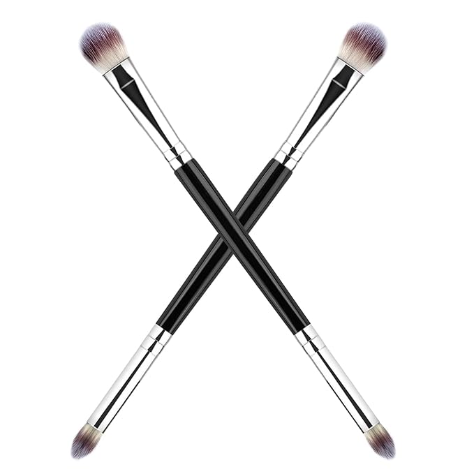 2Pcs Eyeshadow Brush Eye Makeup Brush Professional Blending Eyeshadow Makeup Brushes for Concealer Eyebrows Eyeliner Soft Hairs Makeup Tool