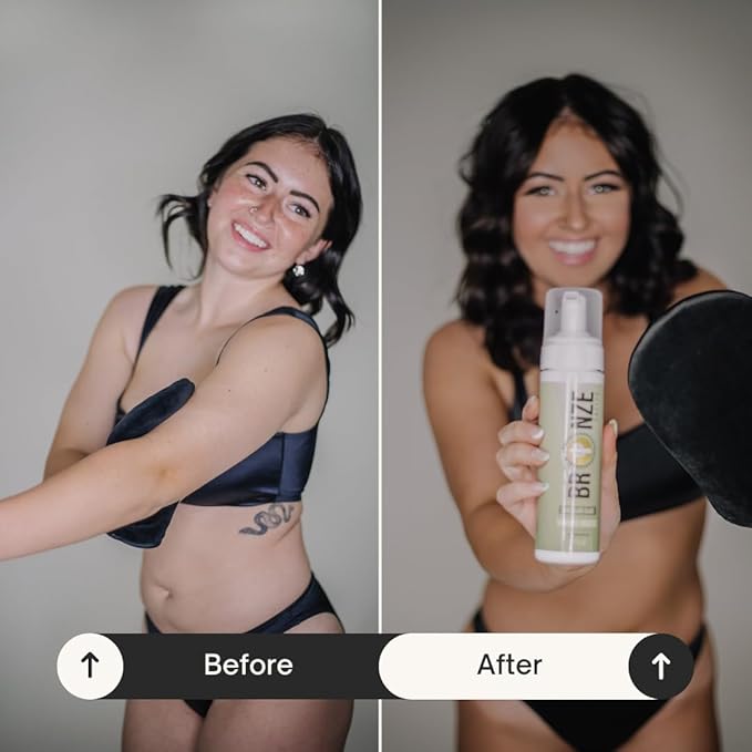 Chocolate Glaze Self-Tanning Mousse – Rich Medium Bronzed Foam | Streak-Free, Non-Sticky, Unscented | Instant Dark Chocolate Glow for Face & Body, With Natural Colour-Fix Technology