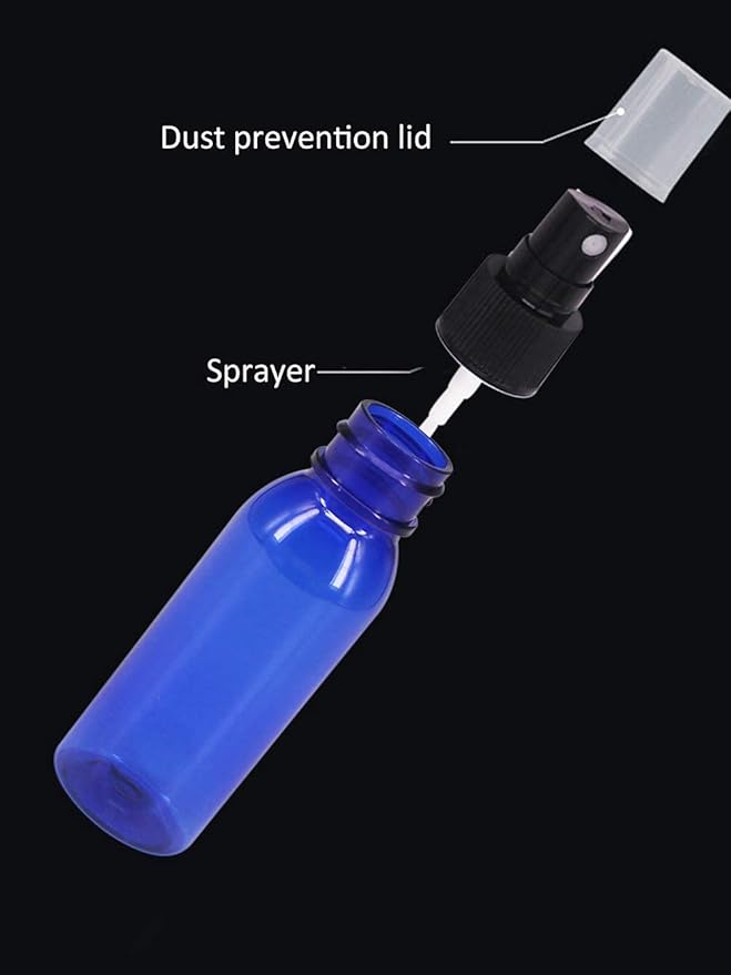 24 Pack 1 oz Plastic Spray Bottles, Fine Mist Mini Travel Size Sprayer Bottle, Refillable Liquid Containers for Perfume, Alcohol, Essential Oil, Aromatherapy