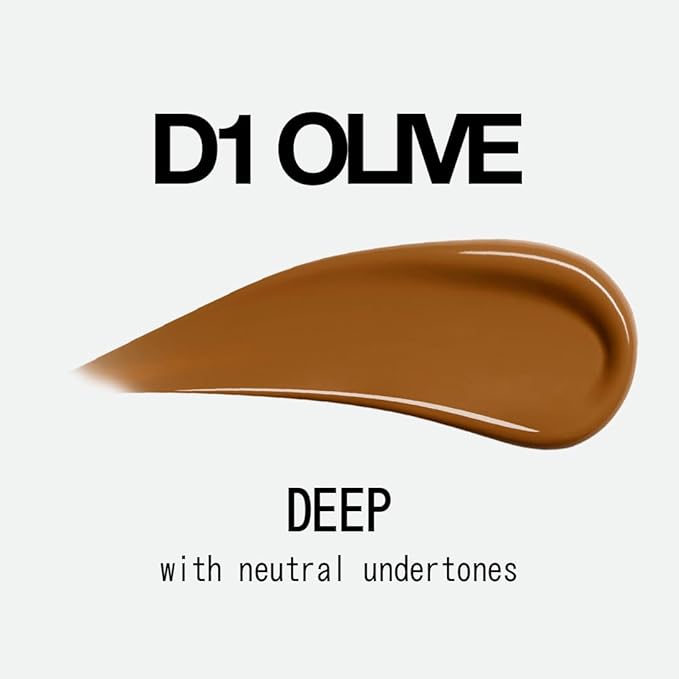 about-face THE PERFORMER Skin-Focused Foundation D1Olive – Medium Coverage, Long-Wear, Breathable & Buildable Base – Clean, Vegan, Hydrating Formula with Blue Agave & Chlorella – 1.08oz