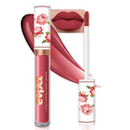 evpct 1Pcs Ruby Red Matte Liquid Lipstick Lip Stain Sets for Women, Peony Flower Dark Red Matte+Lipstick Long Lasting Permanent 24 hr Hours Magic Lipstick 24 Hours original Waterproof, 04#