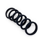 Kitsch Black Hair Ties No Damage - Strong, Stretchy Hair Bands | Soft Nylon Ponytail Holders, Snag-Free Rubber Bands, Perfect for Updos & Braids | Ideal Gifts for Women - Black, 6pcs