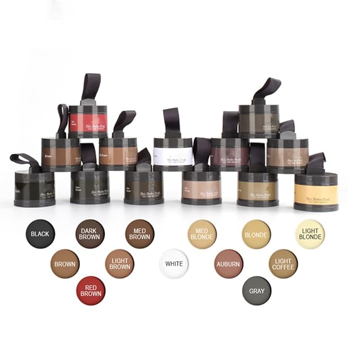 gowwim Hairline Powder(Dark Brown) Hair Root Dye, Instantly Hair Color Shadow Cover Gray Hair Root, Hair Touch-Up, Thin Hair Powder 4 g