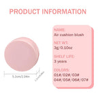 Powder Matte Blush Cheeks Face Makeup for Women With Mirror and Powder Puff Monochrome Blushes Lightweight,Smooth,Blendable,Fade and Transfer-Resistant Baked Blush,Effortless Matte Natural Finish