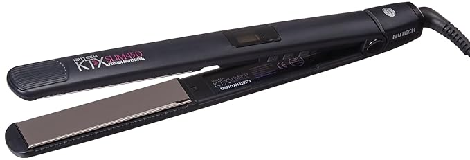IZUTECH KTX Slim450 Titanium - 1Inch Professional Flat Iron with Adjustable Heat to 450 degrees Dual Voltage Auto Shut-off