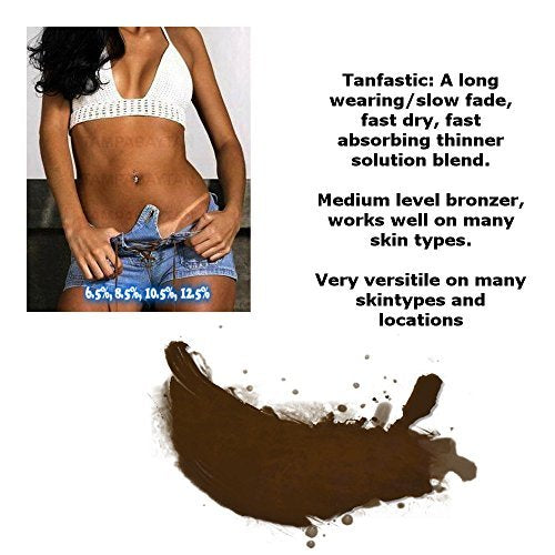 Tan Alchemy Tanfastic E Blend Darkest 12.5% DHA Sunless Airbrush Spray Tanning Solution 32 oz