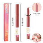 evpct Dusty Mauve Lip Liner Crayon Pencils Set for Women, Romantic Rose Matte Lip Stick Crayon Long Lasting, Lips Pencil Liner and Lipstick set, Lipliner Pencil, 24 Hours Lipstick Built-in Sharpener