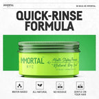 Immortal NYC Natural Dry Look Hair Wax - 8 out of 9 Holding Ability, Matte Finish - All Natural Water-Based Hair Wax for Men - No Residue, All Hair Types