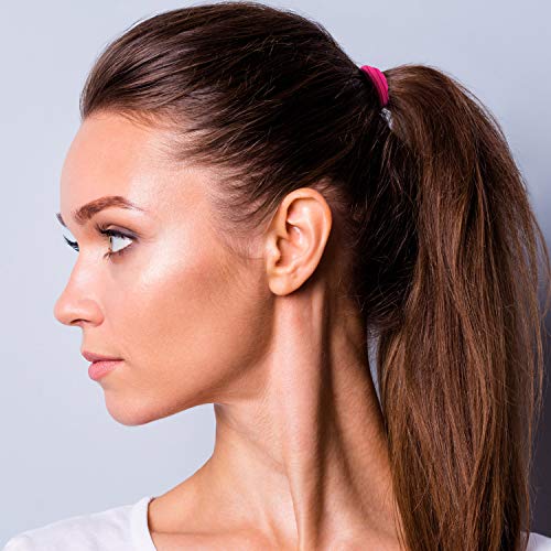 TecUnite 200 Pieces Elastics Hair Ties Ponytail Holders 4MM Rubber Bands for Hair Pain-Free Head Accessories for Women Men(Multicolor)