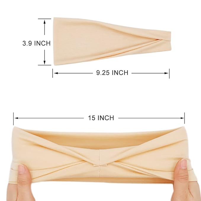 Fashion Headbands For Women Wide Headband Yoga Workout Head Bands Hair Accessories Band 6 Pack