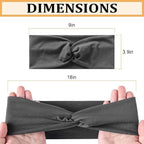 12 Pcs Stretchy Sport Headbands for Women,Absorbed Sport Headband Soft Twist Knotted Headbands for Yoga, Workout Daily Life