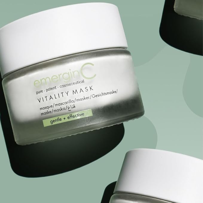 emergin C Vitality Mask - Hydrating Soothing Face Mask with Coq10 + Shea Butter for Sensitive + Dry Skin Types (1.6 oz, 50 ml)