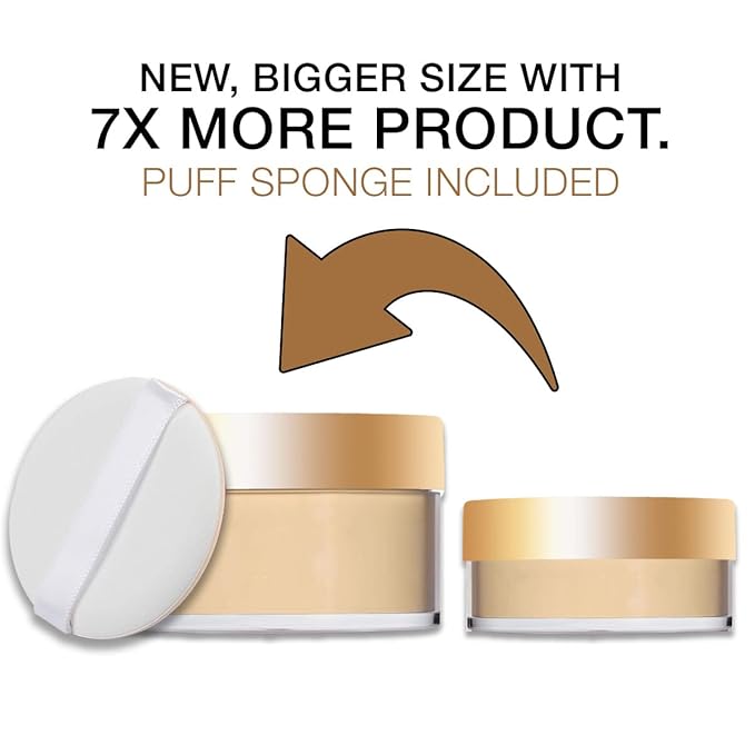 Bellapierre XL Banana Setting Powder – Color-Correcting Brightening Powder, Matte Finishing Tint, Translucent Under-Eye Baking Makeup, Lightweight Talc-Free Formula - Original – 1 oz