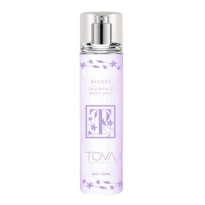 Tova Nights Body Mist – Award-Winning Spicy Floral Perfume Mist for Women with White Lily, Peony & Patchouli – Sensual Long-Lasting Evening Body Spray – USA-Made & Cruelty-Free – 8.0 fl oz