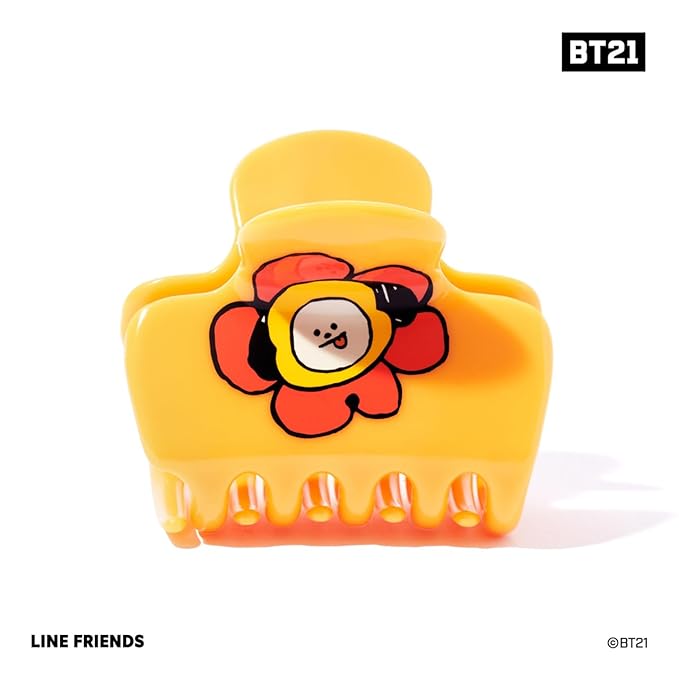 Kitsch BT21 Recycled Plastic Puffy Medium Hair Clips for Women, Medium Claw Clip for Thin & Thick Hair | Ideal Gifts for Women - CHIMMY, 1pc