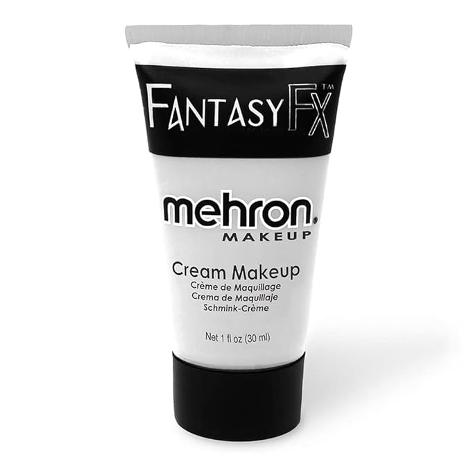 Mehron Makeup Fantasy FX Cream | Water Based Halloween Makeup | White Face & Body Paint For Adults 1 fl oz (30ml)