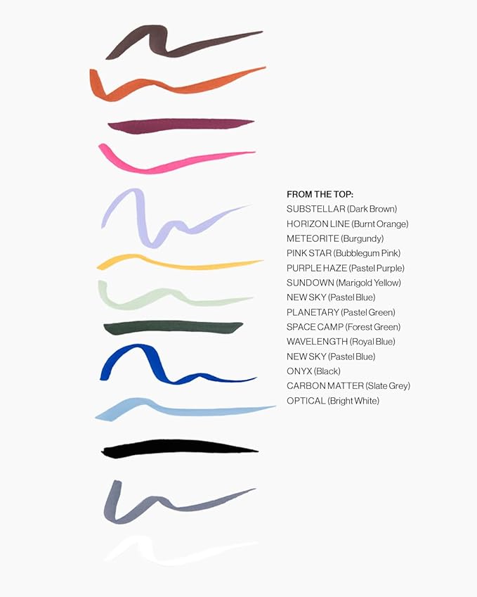 MAKE Beauty Liquid Line Waterproof Liquid Eyeliner Pen. Smudge-Proof Felt Tip for Precise Application of Lines, Wings, and Graphics. Long Lasting Eye Liner - Shade, Pink Star