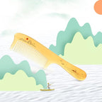 TAN MUJIANG Wooden Hair Comb Sheep Horn