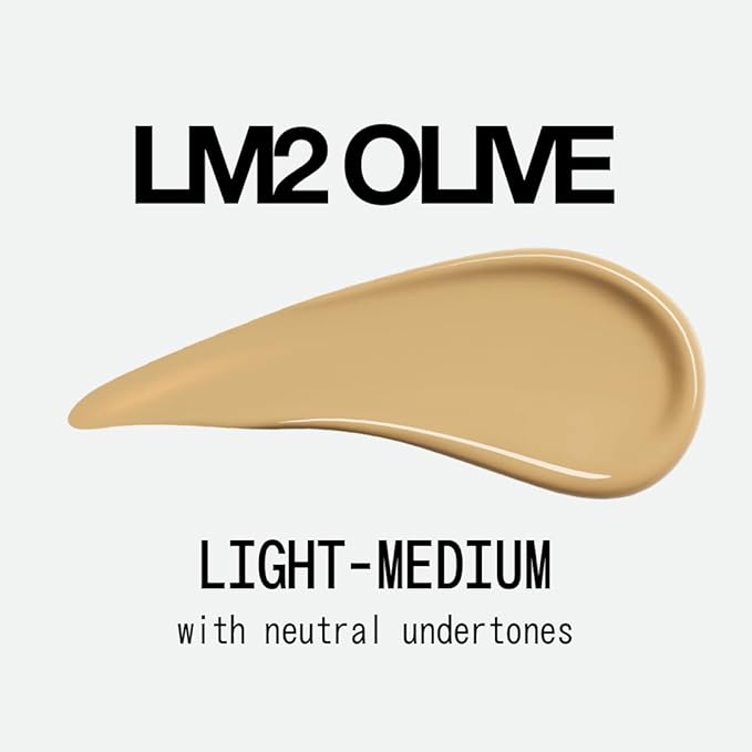 about-face THE PERFORMER Skin-Focused Foundation LM2Olive – Medium Coverage, Long-Wear, Breathable & Buildable Base – Clean, Vegan, Hydrating Formula with Blue Agave & Chlorella – 1.08oz