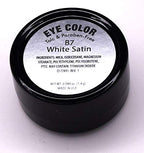 White Satin Snowflake Pearl Shimmer Finish Pressed Powder Single Vegan Eyeshadow; Talc, Paraben & Cruelty Free