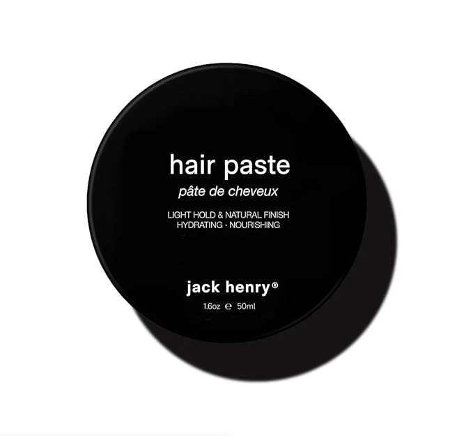 Jack Henry Hair Paste for Men - Natural Finish, Light Hold, Subtle Shine - Natural Plant Based Formula for All Hair Types - Petroleum Free for Non-Greasy Hair Texture - Unscented (1.69 oz)