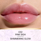 Tinted Lip Balm with Colorful Serum Core, CATKIN Cute 2-in-1 Lip Balm Gloss, Moisturizing with Jojoba Oil Hyaluronic acid, Citrus Tea Flavor, Trendy Lip Care 2pcs (02+03)