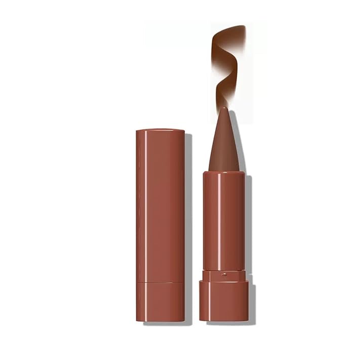 2-in-1 Gradient Dark Red Lip Liner & Lipstick, Waterproof Long Lasting Matte Lip Liner Pencil, Makeup Smudge proof lip liner with Cone Tip (02#-Smokey Rose)