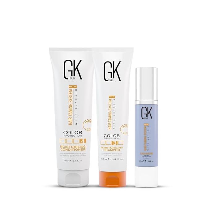GK HAIR Global Keratin Moisturizing Shampoo and Conditioner Sets (Moist 100ml Cashmere 50ml)