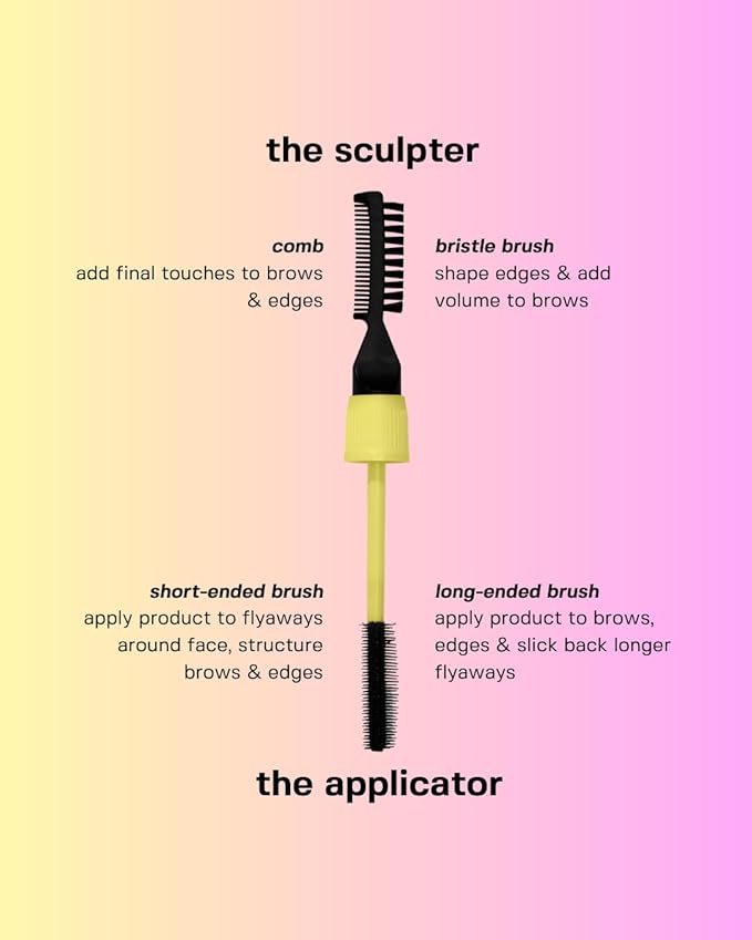 anagram Mane Stage All-in-One Hair & Brow Sculpt, Clear, Gel, Flyaway Tamer, Brow Gel & Edge Control, Vegan & Cruelty-Free, 0.39 fl oz