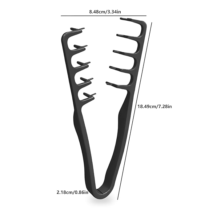 Volumizing Texture Comb, Wide-Tooth Hair Styling Comb for Men & Women, Fluffy Curly Texture Roots Volume Combs, Bangs Seam Grooming Styling Tool, Black
