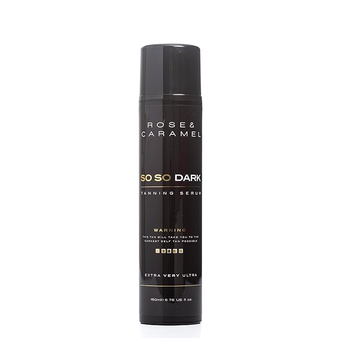 Rose & Caramel So So Dark Self Tanning Serum Ultra Dark Self Tanner 5.07 Fl Oz (150ml)