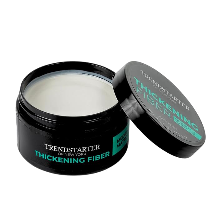 TRENDSTARTER - THICKENING FIBER (4oz) - Medium Hold - Matte Finish - Premium Hair Thickening Clay Pomade - Water-Based - All-Day Hold Styling Product