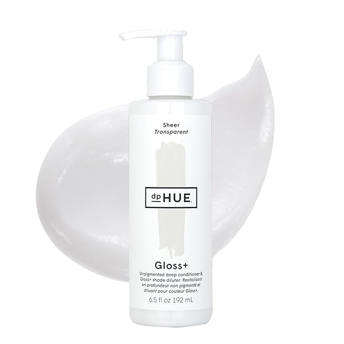 dpHUE Gloss+, Sheer - 6.5 oz (8-12 Applications) - Unpigmented Deep Conditioner & Shade Diluter - Paraben, SLS & SLES Sulfate Free - Vegan, Leaping Bunny Certified