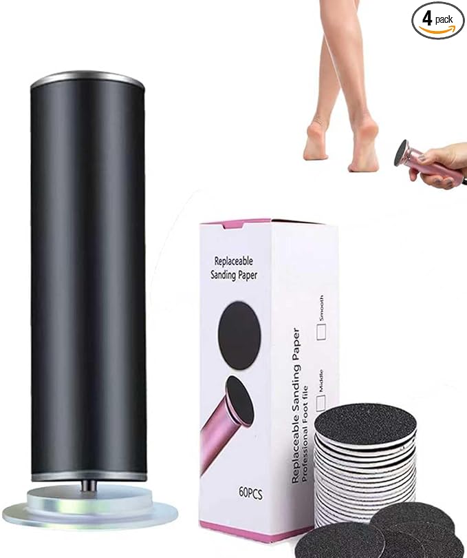 2025 Dermave Electric Foot Callus Remover for feet, ProfessionalPedicure Tool forDead Skin Removat, Best Electrie-Foot File for Women with 60 Sandpaper Discs for Soft Smooth feet