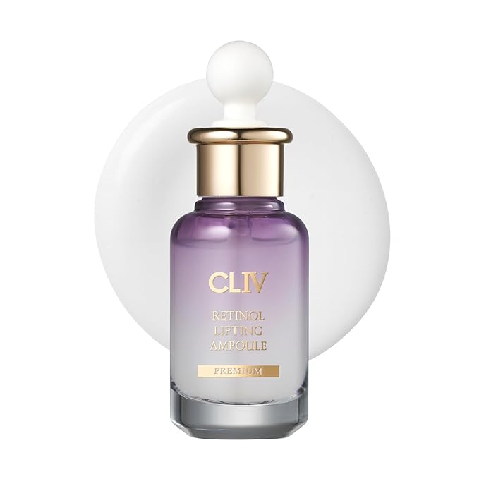 CLIV Retinol Lifting Ampoule, Korean Skincare with 85% Collagen Solution, Retinol, Peptides & Fermented Botanical Complex for Skin Texture and Moisture Support, balloon serum 1.01 fl oz