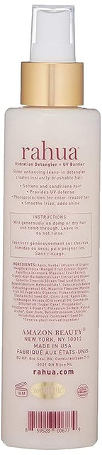 Rahua Hydration Detangler Spray + UV Barrier, Vegan Leave In Hair Spray, Conditioner for Added Shine, Damage Protection, Humidity & Frizz Control, Oil, Morete & Mango, All Hair Types, 6.5 Fl Oz