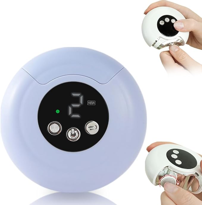 2 in 1 Electric Polishing Automatic Nail Clippers, 2026 New Electric Toe Nail Cutter for Seniors, Upgrade Electric Nail Trimmer Clippers for Fingers Portable Nail Cutter for Home Travel (Purple)