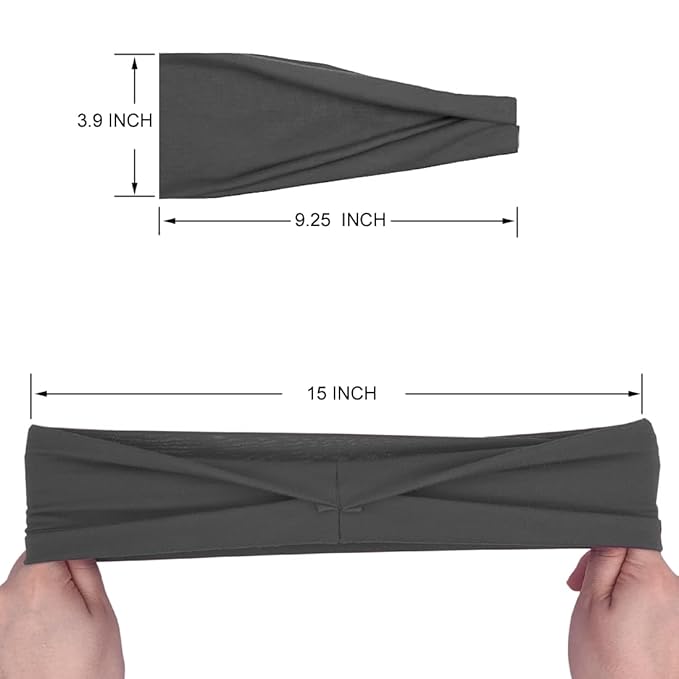 Fashion Headbands For Women Wide Headband Yoga Workout Head Bands Hair Accessories Band 6 Pack