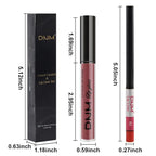 evpct 2Pcs Burgundy Red Matte Lip Liner Lipstick Combo Set for Women, Burgundy Lip Combo Set Liquid Lips Gloss Lipliner Stains Set Long Lasting Waterproof, Lips Makeup 24 Hours labiales originale