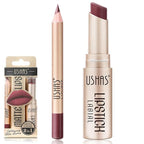 USHAS 2 in 1 Waterproof Lipstick and Lip Liner Combo Set - Long Lasting Matte Lipstick Pen with Lip Liner Set Makeup Kit (G1, Pack of 1)