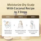 Karl&Hans Botanic Gourmand Coconut Vegan Shampoo Organic - Sulfate-Free, Moisturizing, Nourishing Shampoo with Coconut Oil&Natural Flower Extracts for Dry and Damaged Hair and Scalp Repair, 13.2 fl oz