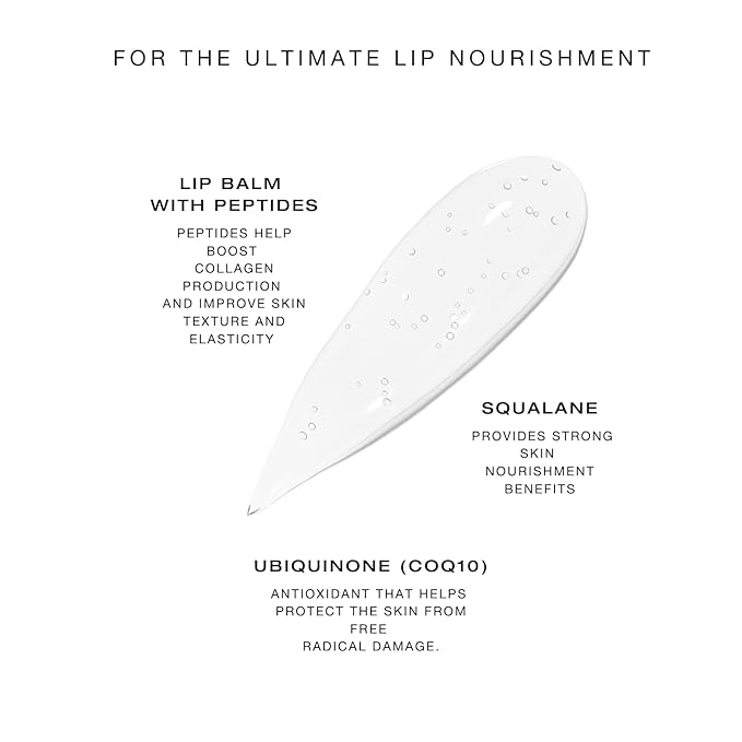 Biba De Sousa The Lip Treatment- Moisturizing Lip Balm with Peptides, Amino Acids & Squalane, Fast Acting Nourishing Balm for Dry, Chapped Lips, Clear & Unscented (0.25 oz)