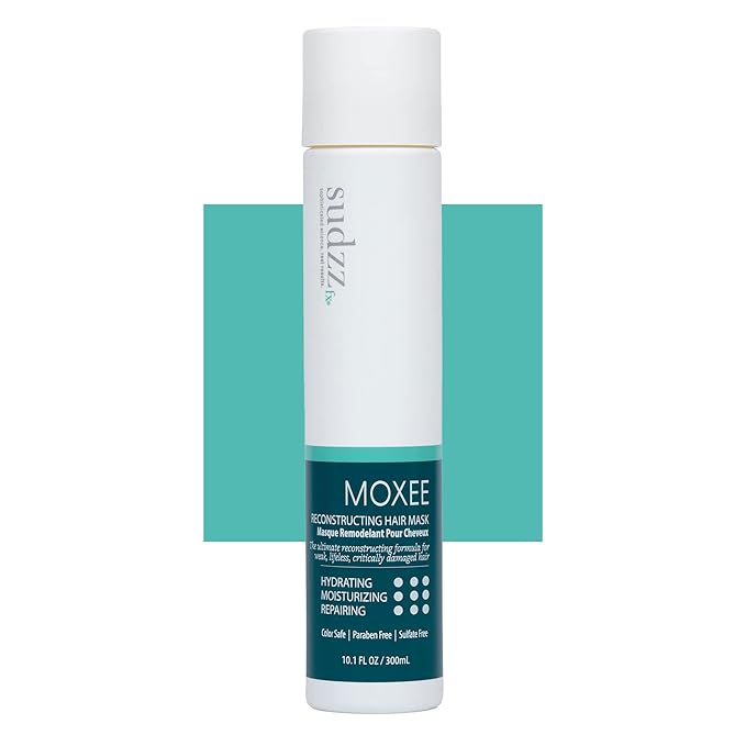 SUDZZFX Moxee Reconstructing - Hydrating Hair Mask - Deep Conditioner for Dry Damaged Hair Care - Provides Nourishment and Restores Weak, lifeless, Critically Damaged Hair 10.1 Fl Oz