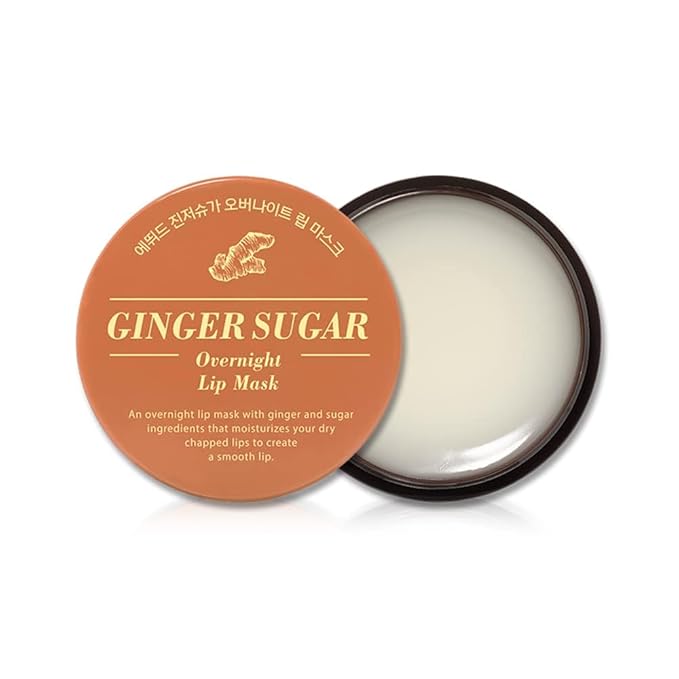 ETUDE Ginger Sugar Overnight Lip Mask 23g | Korean Lip Sleeping Mask Skin Care | Smooth and Moist Lips | Natural Ingredients Nourish & Hydrate Ginger Shea Butter Give Moisturizing Effect