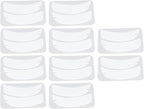 10 Pairs Reusable Silicone Under Eye Gel Pads for Eyelash Extensions, Flexible Notch Design Eyelash Extension Patches for Salons Individuals Schools (White)