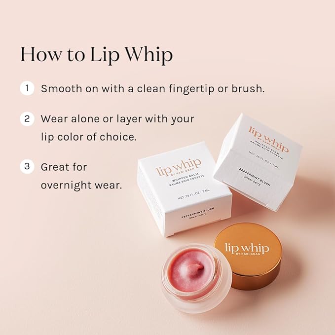 Kari Gran Lip Whip | Moisturizing Lip Balm with Organic Oils | Rich Buttery Texture, Hydrates & Protects | Non-GMO, Organic Ingredients, Made in USA | 2-Pack (Naked Peppermint)